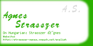 agnes strasszer business card